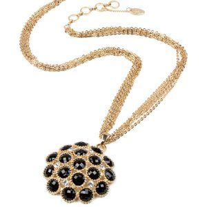 Jet Black & Austrian Crystal Necklace